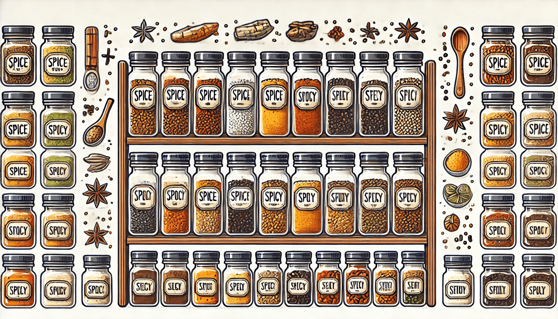 Store Spices in Labeled Jars